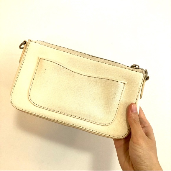 DKNY cream and gold leather pouch - Picture 2 of 6